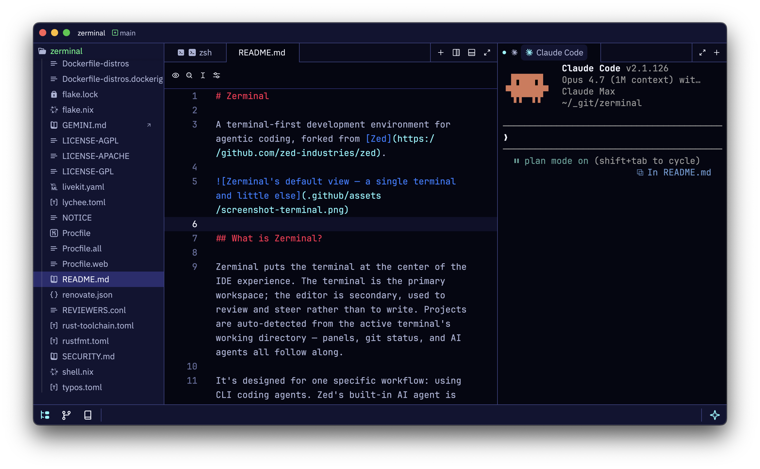 Context workspace screenshot